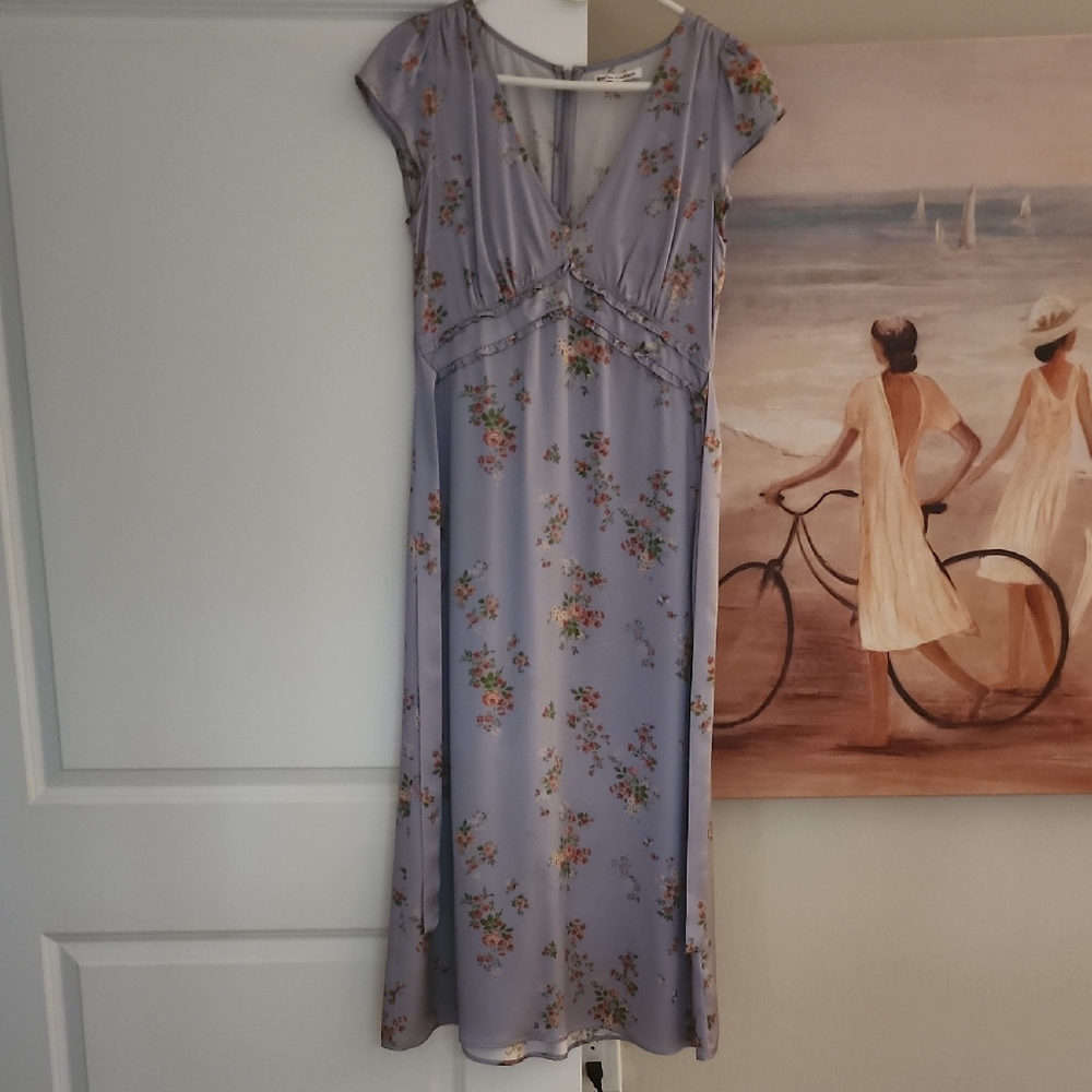 Reformation Lavender Floral Dress